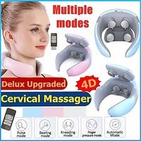 2024New 4D Magnetic Pulse Heated Electric Intelligent Neck Shoulder Massager Fatigue Relief Relaxation Cervical Massage Beauty Tool Lightinthebox - thumbnail
