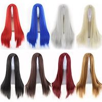 Anime Wigs Wig Middle Part Bangs Hair Curtain Long Straight Hair Face Repair European and American Color Wig Lightinthebox - thumbnail