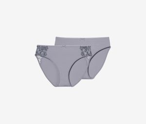 Womens 2pcs Lace Panty  Grey