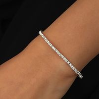 Women's Chain Bracelet Classic Wedding Personalized Stylish Artistic Simple Steel Bracelet Jewelry Silver For Party Evening Sport Prom Date Festival Lightinthebox - thumbnail