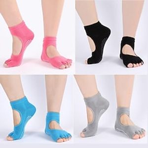 Yoga Socks Backless Open Toe Socks Ladies Yoga Studio Anti-Slip  Yoga Socks miniinthebox