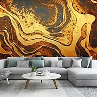 Abstract Marble Wallpaper Mural Glod Marble Wall Covering Sticker Peel and Stick Removable PVC/Vinyl Material Self Adhesive/Adhesive Required Wall Decor for Living Room Kitchen Bathroom miniinthebox