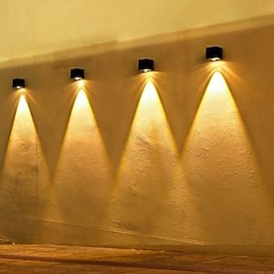 Solar Wall Light Outdoor Courtyard Waterproof Garden Lamp Wall Fence Lighting Decor Light for Home Balcony Terrace Atmosphere Light Wall Washing Light Lightinthebox