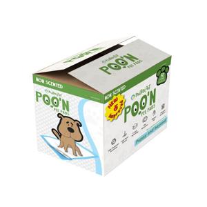 Nutrapet Poo N Pee Pads Grass scented- Fast Absorption With Floor Mat Stickers (60x60cms) - 50 Count