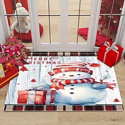 Christmas Series 1 Digital Printed Floor Mat Novelty Absorbent Bathroom Rug Nonwoven New Design Lightinthebox