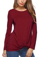 Casual Loose Solid Color Women Blouses