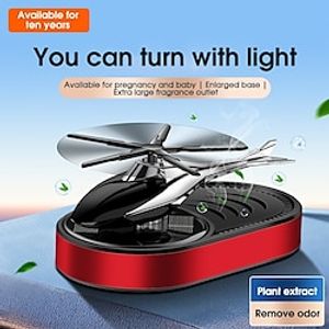 Helicopter Car Aromatherapy Solar Rotating Car Perfume Car Air Fresh Solid Perfume Aircraft Car Decoration Fresh Air Car Accessories Lightinthebox