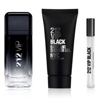 Carolina Herrera 212 Vip Black (M) Set Edp 100Ml + Edp 10Ml + Bath & Sg 100Ml