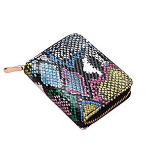 Women's Bags PU Leather Polyester Wallet Zipper Snake Print Colorful Daily Outdoor 2021 Rainbow Lightinthebox
