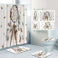 Dream Catcher Pattern Printing Bathroom Shower Curtain Leisure Toilet Four-Piece Design miniinthebox - thumbnail