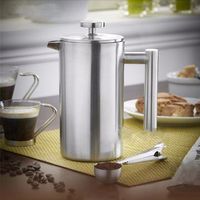 350ml Doublewall Stainless Steel Coffee Plunger French Press Tea Maker Handy Coffee Machine