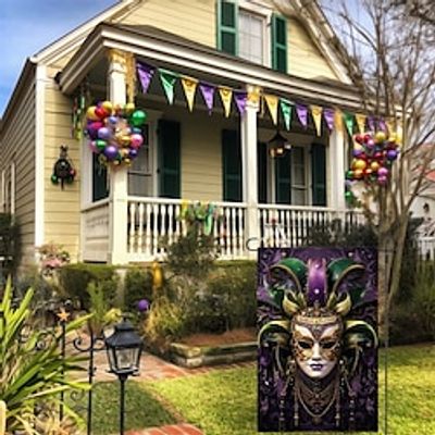 Carnival Festival Garden Flag 12x18Inch Outdoor Decorations Welcome Garden Patio Flag Yard Flag Double Sided Holiday Outdoor Flags 1pc Lightinthebox