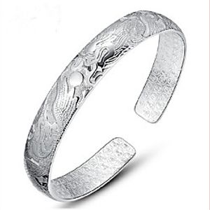 Women's Bracelet Bangles Cuff Bracelet Figaro Bracelet Classic Fashion Fashion Trendy Casual / Sporty Korean Cute Copper Bracelet Jewelry Silver For Sport Gift Date Birthday Festival / Silver Plated miniinthebox