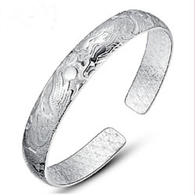 Women's Bracelet Bangles Cuff Bracelet Figaro Bracelet Classic Fashion Fashion Trendy Casual / Sporty Korean Cute Copper Bracelet Jewelry Silver For Sport Gift Date Birthday Festival / Silver Plated miniinthebox