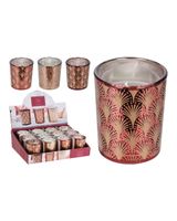 Homesmiths Christmas 6.5cm Candle in Glass Assorted 1 Piece