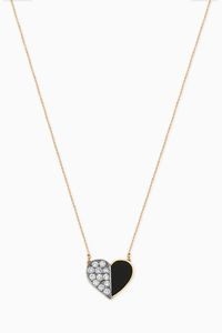 Deep Space Diamond Necklace with Onyx in 14kt Rose Gold