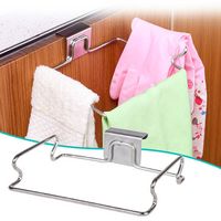 Bathroom Kitchen Door Back Hanging Holder Rack Organizer For Trash Bag Towel Multifunctional shelf