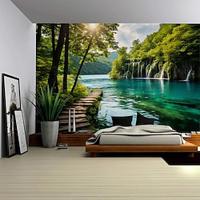 Sunshine Lake Hanging Tapestry Wall Art Large Tapestry Mural Decor Photograph Backdrop Blanket Curtain Home Bedroom Living Room Decoration Lightinthebox