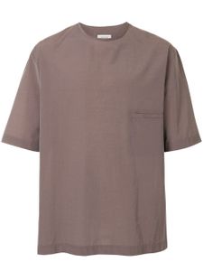 Lemaire Carbon oversized technical T-shirt - Brown