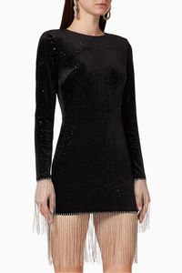 Diamond Mini Velvet Dress