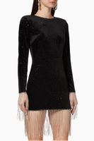 Diamond Mini Velvet Dress - thumbnail