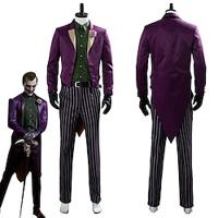 Joker: Folie à Deux Joker Clown Coat Blouse / Shirt Pants Men's Movie Cosplay Purple Halloween Carnival Masquerade Party Coat Shirt Pants Lightinthebox