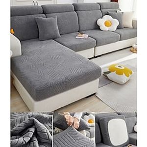 Stretch Sofa Cover Cushion Slipcover Couch Seat Furniture Protector for 3 or 4 Seater, L Sofa, Sectional, Armchair, Loverseat Soft with Elastic Bottom miniinthebox