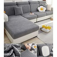 Stretch Sofa Cover Cushion Slipcover Couch Seat Furniture Protector for 3 or 4 Seater, L Sofa, Sectional, Armchair, Loverseat Soft with Elastic Bottom miniinthebox - thumbnail