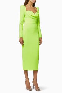 Corin Midi Dress in Stretch Crepe