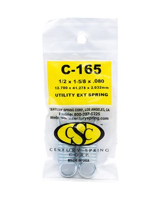 Utility Extension Spring Pack of 2 - 12.70 x 41.275 x 2.032 mm Utility Extension Spring Pack of 2 - 12.70 x 41.275 x 2.032 mm