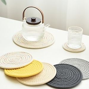 Cotton Thread Insulation Placemat Woven Anti-Scalding Coaster Bowl Mat Nordic Minimalist Pot Pad Cotton Rope Table Mat Lightinthebox