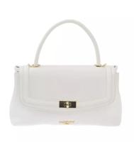 Baldinini Trend Chic White Shoulder Bag with Golden Accents (BA-23358)