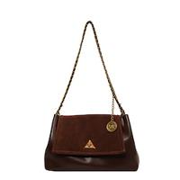 Women's Crossbody Bag Shoulder Bag Suede PU Leather Daily Chain Large Capacity Black Brown Coffee Lightinthebox