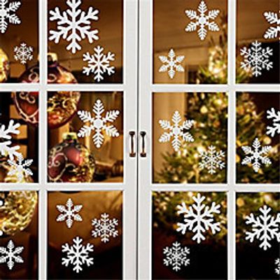 Christmas Snowflake Window Sticker Christmas Wall Stickers Room Wall Decals Christmas Decorations for Home New Year miniinthebox