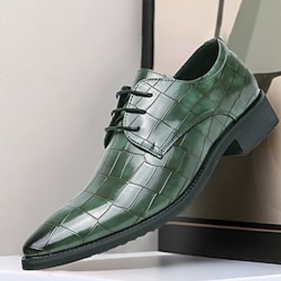 Men's Oxfords Retro Walking Casual Daily Leather Comfortable Booties  Ankle Boots Loafer Black Green Spring Fall Lightinthebox