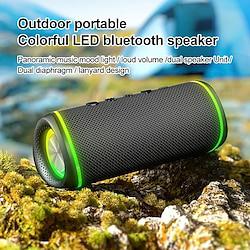 Rockmia EBS-609 16W Bluetooth Speaker Bt5.3 With RGB Light Outdoor Fabrice Mesh Portable Waterproof Stereo Wireless Boombox Lightinthebox