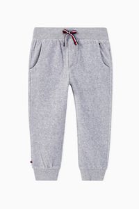 Rib-Knit Velour Joggers