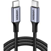 UGreen USB-C to USB-C Cable Nylon Braided 5A PD 100W Fast Charging 1M - Black - thumbnail