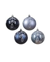 Kaemingk Decoris 8cm Bauble Shatterproof Matt & Shiny Leaf Assorted 1 Piece