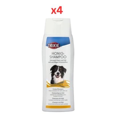 Trixie Honey Dog Shampoo 250ml (Pack of 4) Trixie Honey Dog Shampoo 250ml (Pack of 4)