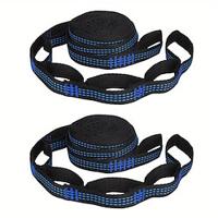 2pcs High Load-Bearing Hammock Straps with 5 Loops Reinforced Polyester Straps in Black for Outdoor Hammock Use Lightinthebox