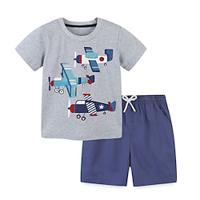 2 Pieces Toddler Boys T-shirt Shorts Outfit Graphic Short Sleeve Set School Fashion Daily Summer Spring 3-7 Years Lightinthebox