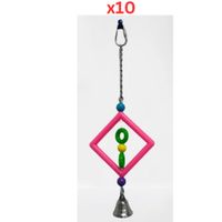 Pets Club Natural Wooden Bird Toy H-30 Cm, W 5 Cm (Pack of 10)