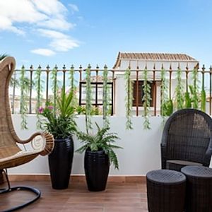 Indoor And Outdoor Decoration Green Plants Hanging Curtains Artificial Evergreen Bamboo Leaves Grass And Rattan Strips Suitable For Indoor And Outdoor Wall Hanging Green Decoration miniinthebox