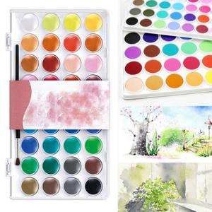 Simply Art Watercolor Paint Cakes 36/Pkg-Assorted Colors Draw Picture Stationery Supplies