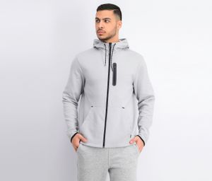 Mens Dynamic Fleece Full Zip Hoodie  Light Grey