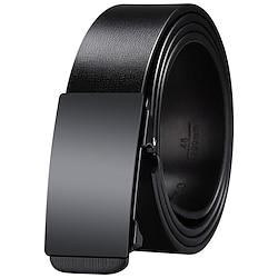 Automatic buckle belt men's leather two-layer cowhide toothless belt men's business casual men's middle-aged and young belt Lightinthebox