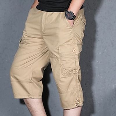 Men's Cargo Shorts Shorts Hiking Shorts Zipper Pocket Multi Pocket Plain Comfort Outdoor Daily Going out Cotton Blend Fashion Streetwear Black Army Green Lightinthebox