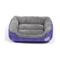 Nutrapet Grizzly Square Dog Bed Purple Medium - 54 x 42 cm