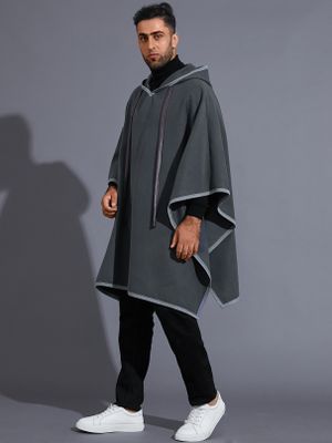 Men Irregular Loose Bat Sleeve Cloak Hoodie Men Irregular Loose Bat Sleeve Cloak Hoodie